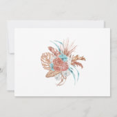 ウォーターカラーボホテラコッタフローラ結婚ズ セーブザデート (裏面)