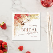 ウォーターカラーボホテラコッタブライダルシャワーナプキンス スタンダードカクテルナプキン (インサイチュ)