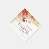 ウォーターカラーボホテラコッタブライダルシャワーナプキンス スタンダードカクテルナプキン (角)