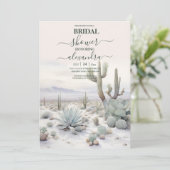 ウォーターカラーボホデザートマウンテンブライダルシャワー 招待状 (スタンド正面)