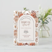 ウォーターカラーボホフローラブライダルシャワー 招待状 (スタンド正面)