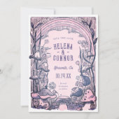 ウォーターカラーボホマッシュルームパープルレトロ セーブザデート (正面)