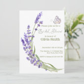 ウォーターカラーボホラベンダーブライダルシャワー 招待状 (スタンド正面)
