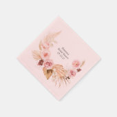 ウォーターカラーボホーフローラパンパスグラスブライダルシャワー スタンダードカクテルナプキン (角)