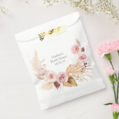 ウォーターカラーボホーフローラパンパスグラスブライダルシャワー フェイバーバッグ (封をした状態)