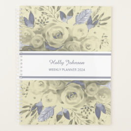 ウォーターカラーボホーフローラブーケウィークリープランナー プランナー手帳