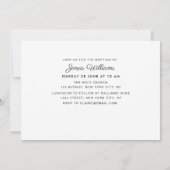 ウォーターカラーボホー花模様バプティスマ写真招待状 招待状 (裏面)