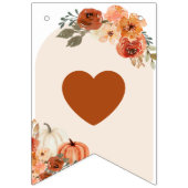 ウォーターカラーボホ秋リトルカボチャ秋フローラ バンティングフラッグ (第1の旗)