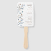 ウォーターカラーボホ結婚式 プログラム ハンドファン (正面)