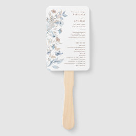 ウォーターカラーボホ結婚式 プログラム ハンドファン