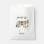 ウォーターカラーボンジュールベベのベビーシャワー紙皿 フェイバーバッグ (正面)