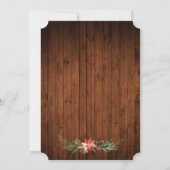 ウォーターカラーポインセティアウッドホリデーパーティー 招待状 (裏面)