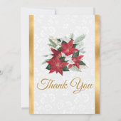 ウォーターカラーポイントセティアウィンターキンセニェラ サンキューカード (裏面)