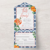 ウォーターカラーポジターノアペロルスピリッツレシピカード オールインワン招待状 (内側)