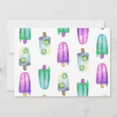 ウォーターカラーポップスチクルサマーパーティの招待状 招待状 (裏面)