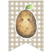 ウォーターカラーポテト 1歳の誕生日 バンティングフラッグ (第2の旗)