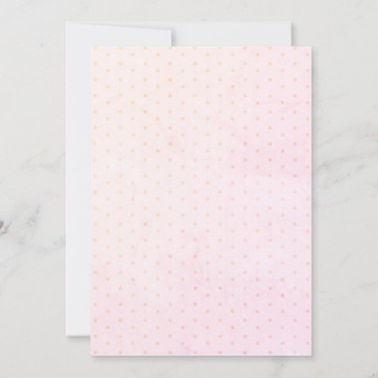 ウォーターカラーポニーフローラロデオ水玉模様誕生日 招待状 (裏面)