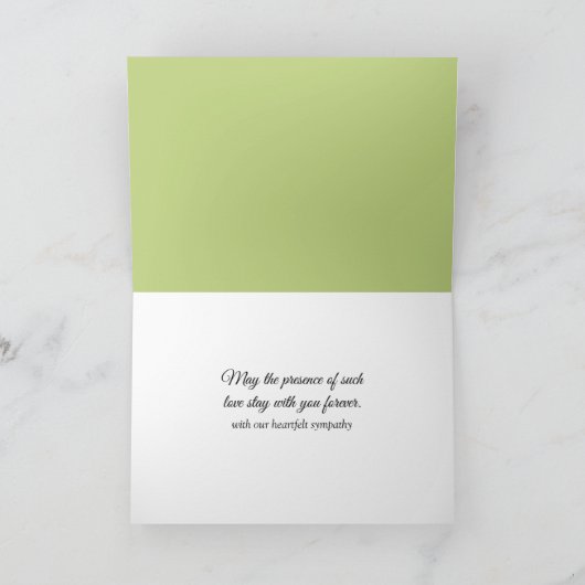 ウォーターカラーマウンテンズ悔やみや弔慰 カード (内部)