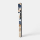 ウォーターカラーマウンテンパーソナライズドネーム iPhone 16ケース (左側面)