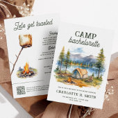 ウォーターカラーマウンテンフォレストキャンプバチェロレッテ 招待状