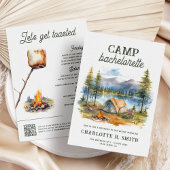 ウォーターカラーマウンテンフォレストキャンプバチェロレッテ 招待状