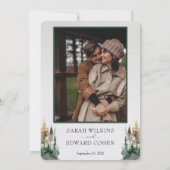 ウォーターカラーマウンテンフォレスト結婚式招待状 招待状 (裏面)