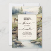 ウォーターカラーマウンテンメドウブライダルシャワー 招待状 (正面)