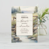 ウォーターカラーマウンテンメドウブライダルシャワー 招待状 (スタンド正面)