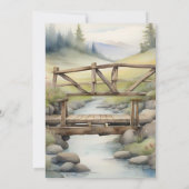 ウォーターカラーマウンテンメドウブライダルシャワー 招待状 (裏面)