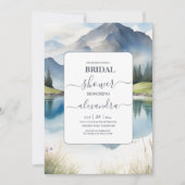 ウォーターカラーマウンテンメドウブライダルシャワー 招待状 (正面)