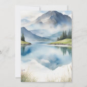 ウォーターカラーマウンテンメドウブライダルシャワー 招待状 (裏面)