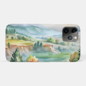 ウォーターカラーマウンテンランドスケープ Case-Mate iPhoneケース (裏面(横))