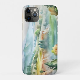 ウォーターカラーマウンテンランドスケープ iPhone 11 PROケース