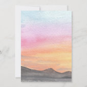 ウォーターカラーマウンテンレイクビュー結婚式招待状 招待状 (裏面)