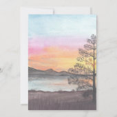 ウォーターカラーマウンテンレイクビュー結婚式招待状 招待状 (裏面)