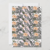 ウォーターカラーマウンテンワイルドフラワー結婚式招待状 招待状 (裏面)