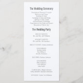 ウォーターカラーマウンテン結婚式 プログラム (裏面)