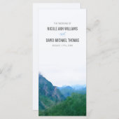 ウォーターカラーマウンテン結婚式 プログラム (正面/裏面)