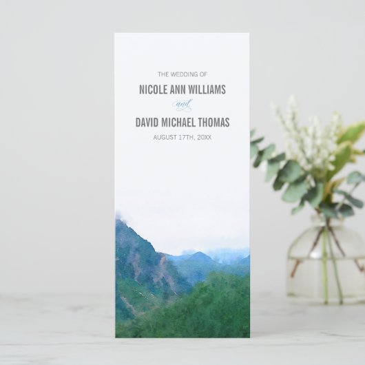 ウォーターカラーマウンテン結婚式 プログラム (スタンド正面)