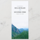 ウォーターカラーマウンテン結婚式 プログラム (正面)