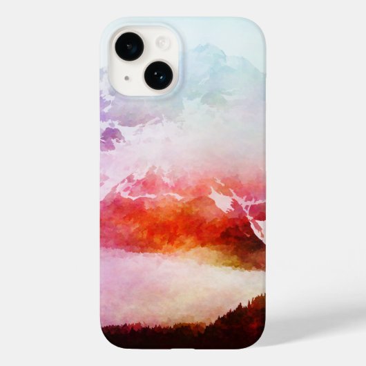 ウォーターカラーマウンテン Case-Mate iPhoneケース (裏面)