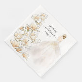 ウォーターカラーマグノリアブライドブライダルシャワー紙ジン (コーナー)