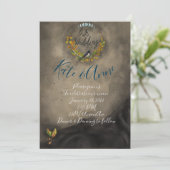 ウォーターカラーマボンお祝い結婚式招待状 招待状 (スタンド正面)