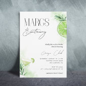 ウォーターカラーマルガリータカクテル&ライムブライダルシャワー 招待状