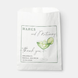 ウォーターカラーマルガリータサンキューブライダルシャワー フェイバーバッグ