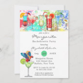 ウォーターカラーマルガリータバチェロレッテ招待状 (正面)
