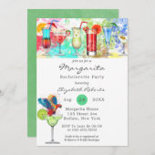 ウォーターカラーマルガリータバチェロレッテ招待状 (正面/裏面)