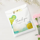 ウォーターカラーマルガリータライムテキーラブライダルシャワー フェイバーバッグ (封をした状態)