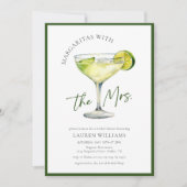 ウォーターカラーマルガリータライムブライダルシャワー 招待状 (正面)