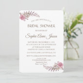 ウォーターカラーマルサラマルーンフローラブライダルシャワー 招待状 (スタンド正面)